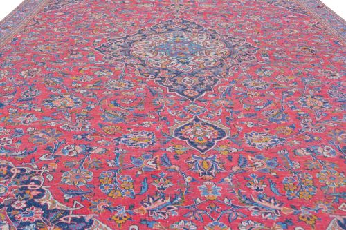 Laal Kashmiri Wool Handknotted Carpet